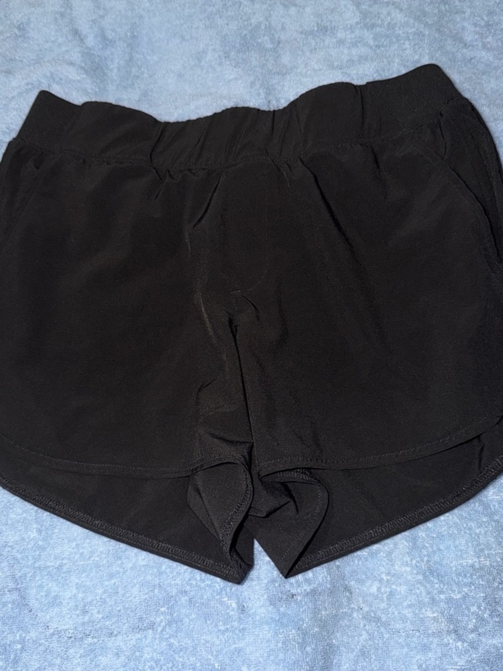 Black Women's Athletic Running Shorts with Elastic Waistband